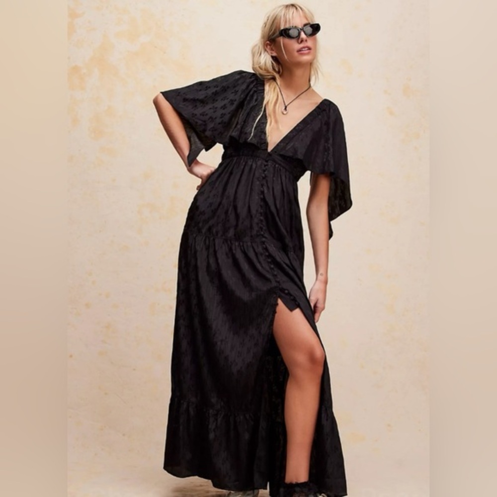 Free People Black Cha Cha Maxi Dress.